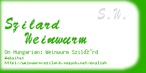 szilard weinwurm business card